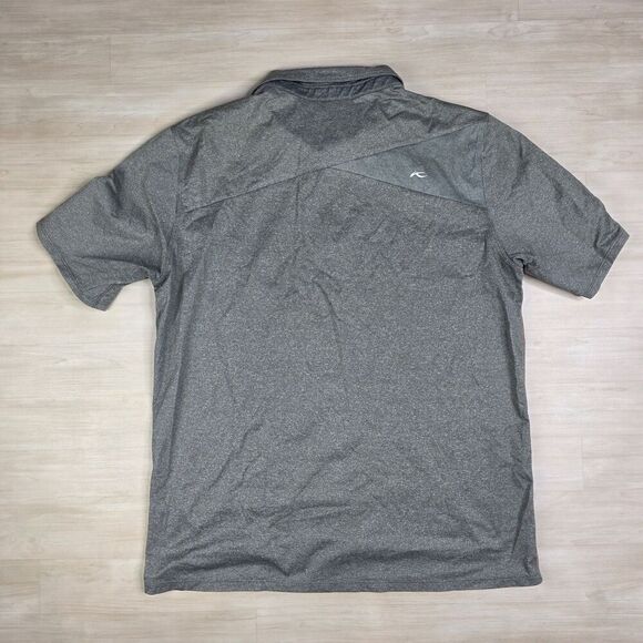 Kjus Polo Shirt Mens 2XL Gray Sandbaggers Golf Performance UPF 30 Lightweight - Picture 2 of 8